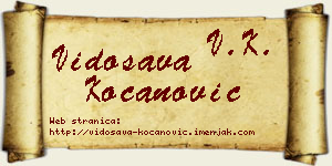 Vidosava Kocanović vizit kartica
